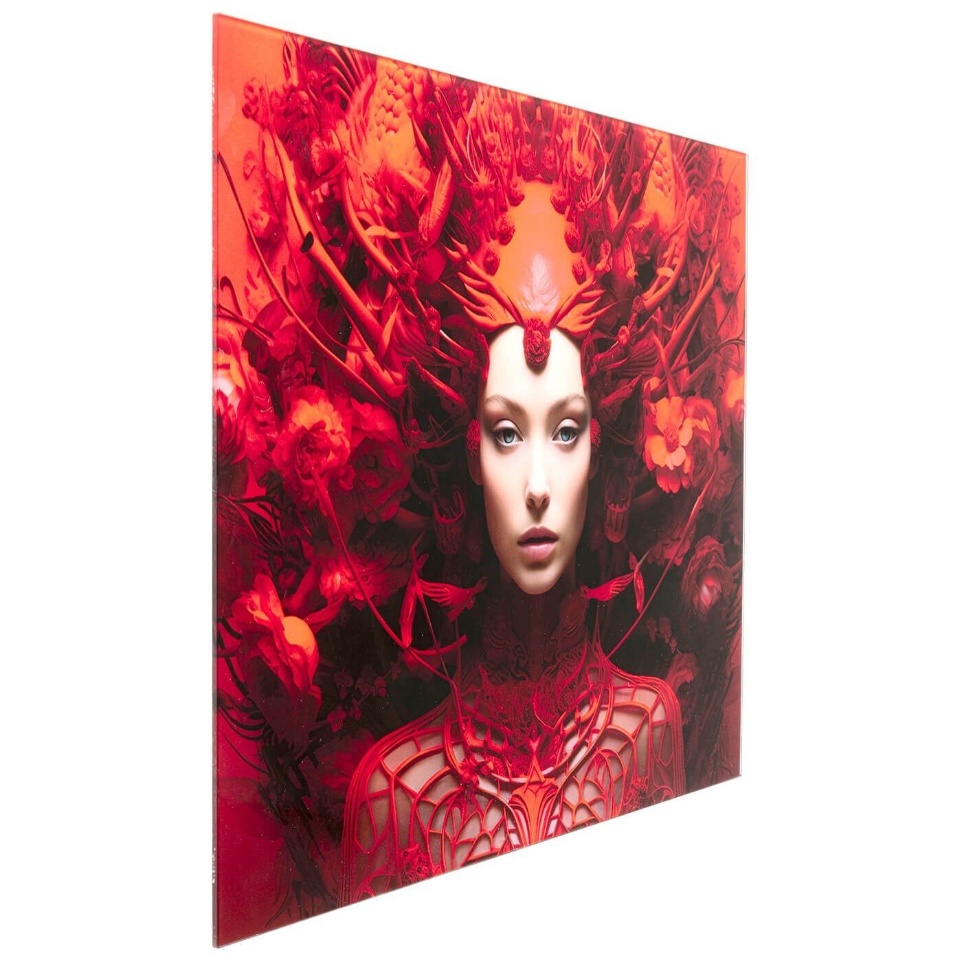 Tableau en verre muse rouge 50x40cm Kare Design