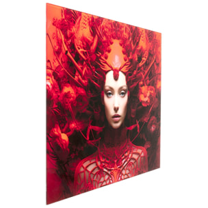 Tableau en verre muse rouge 50x40cm Kare Design