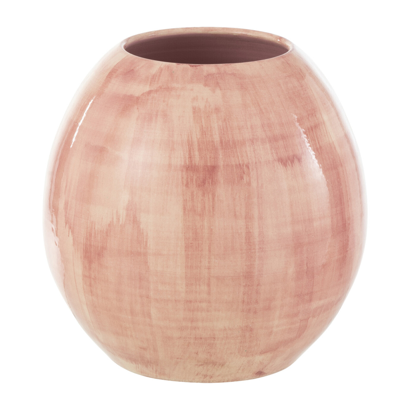 J-Line cache-pot Peint À Main - céramique - rose - large - Ø 28 cm