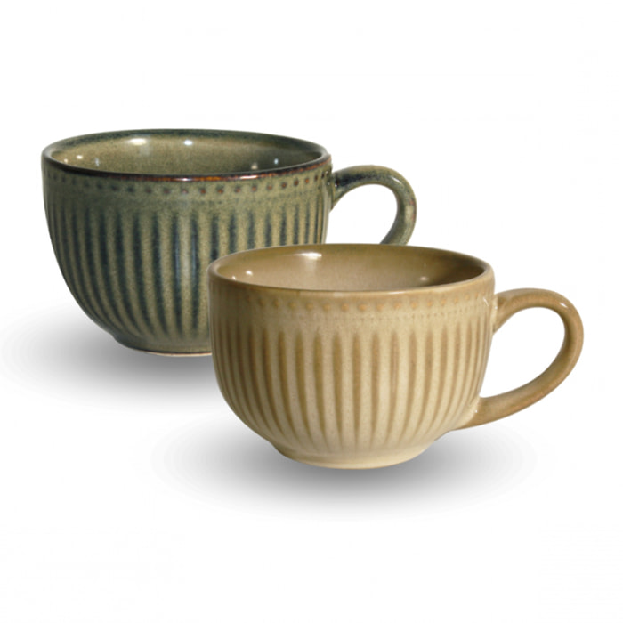 Lot de 6 tasses, TERRALHA