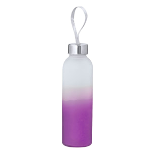 Bidón de cristal y acero inox con 500 ml de capacidad. Tapón de rosca con sellado perfecto y correa para fácil transporte.
