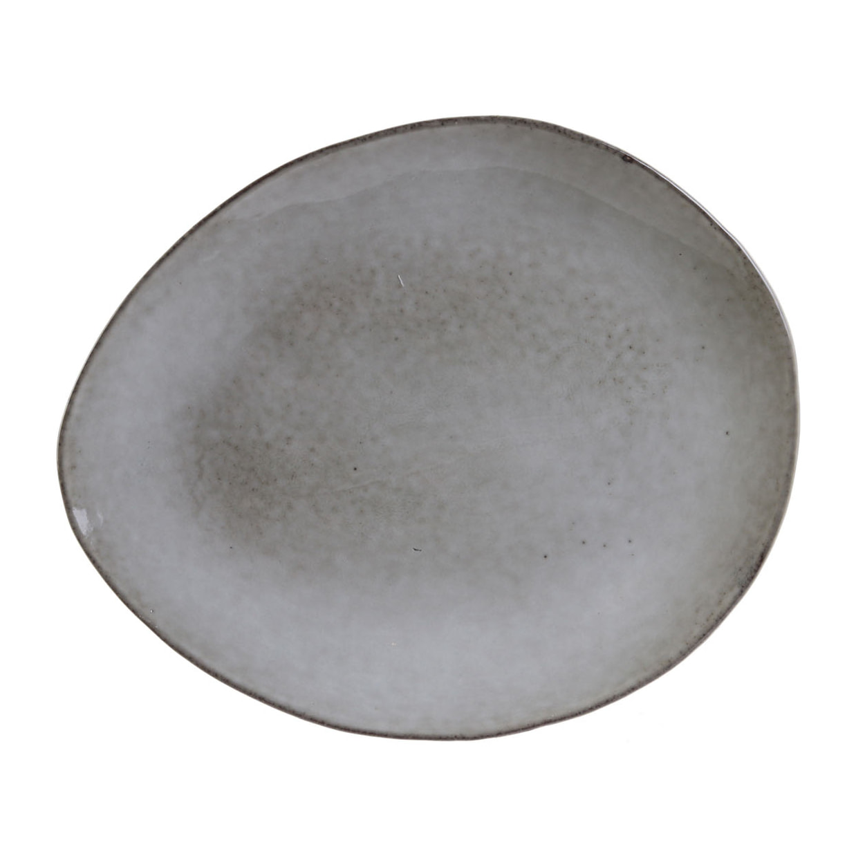 Assiette Galet 22x18cm Au Gres Du Temps Gris