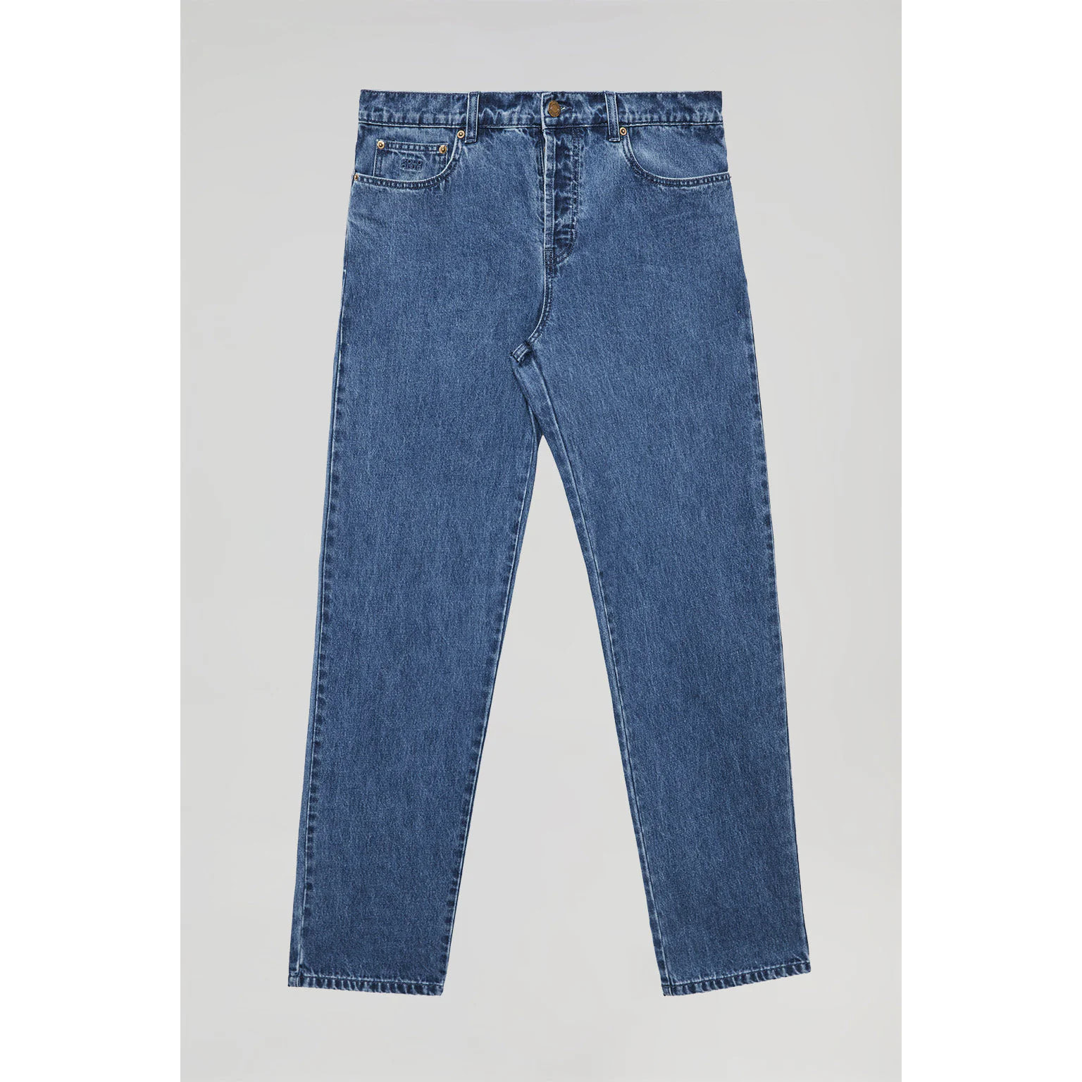 Jeans blu denim cinque tasche con particolari Polo Club