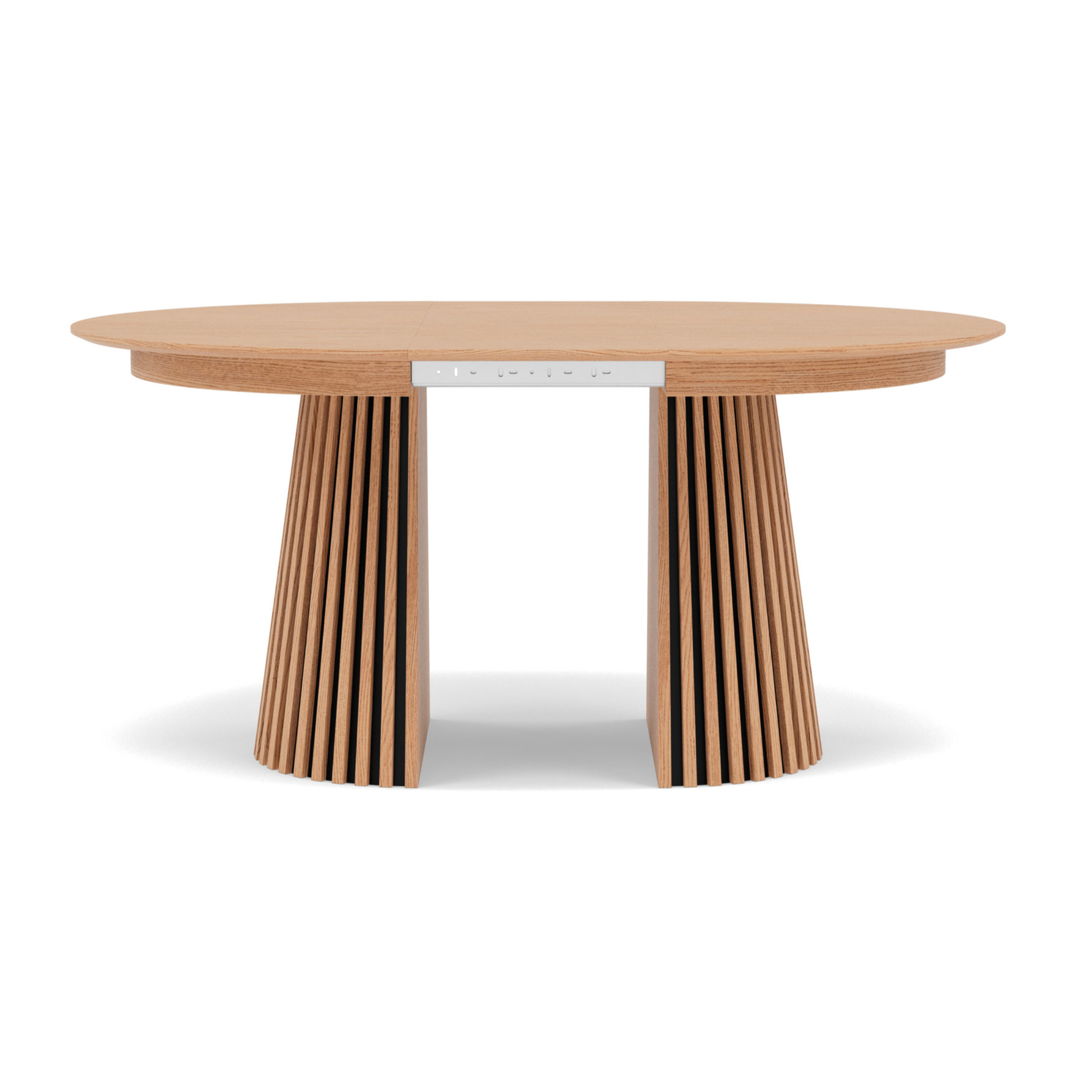 Freya - table à manger ronde extensible - effet bois - 4 à 8 personnes - Bois