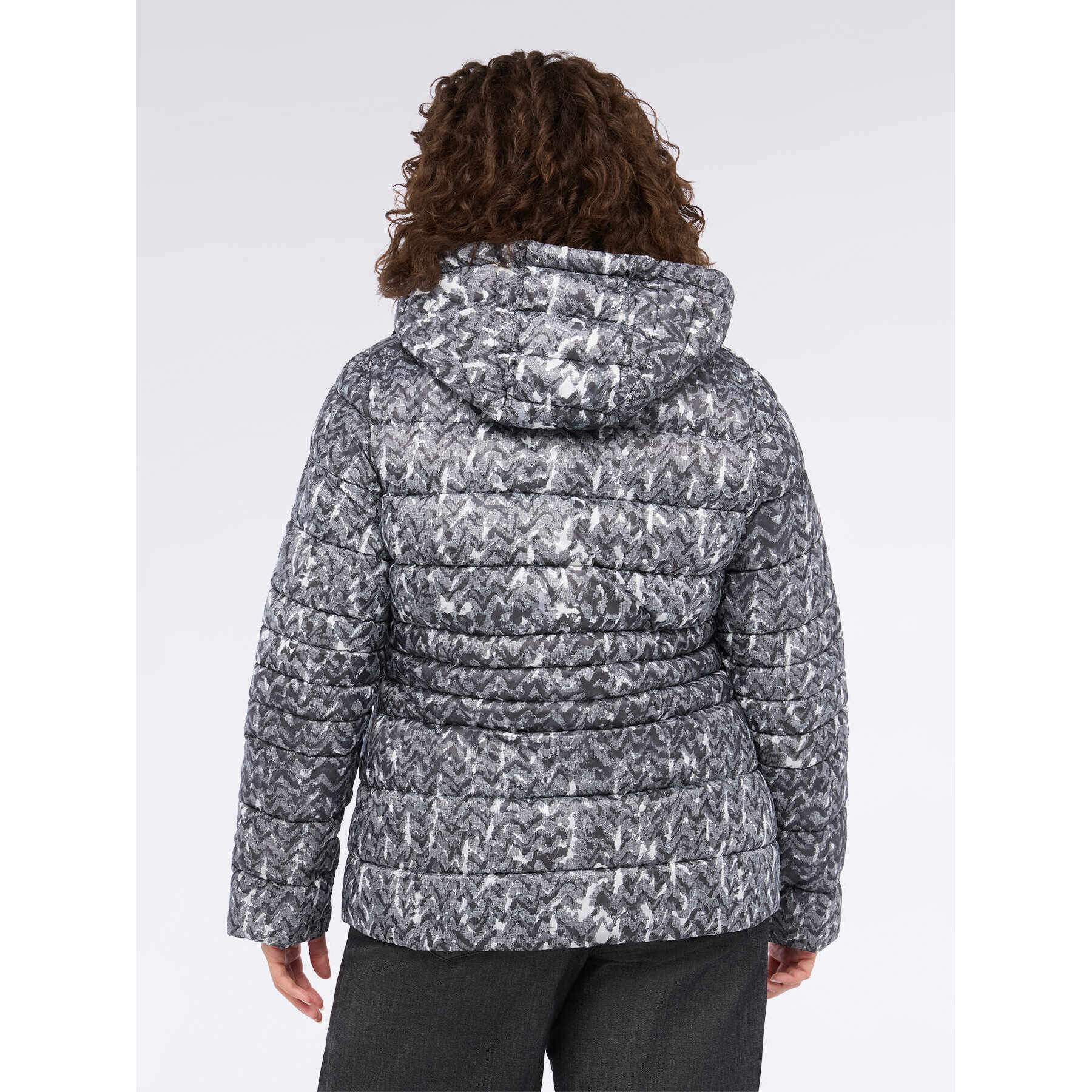 Fiorella Rubino - Piumino reversibile con cappuccio removibile - Grigio