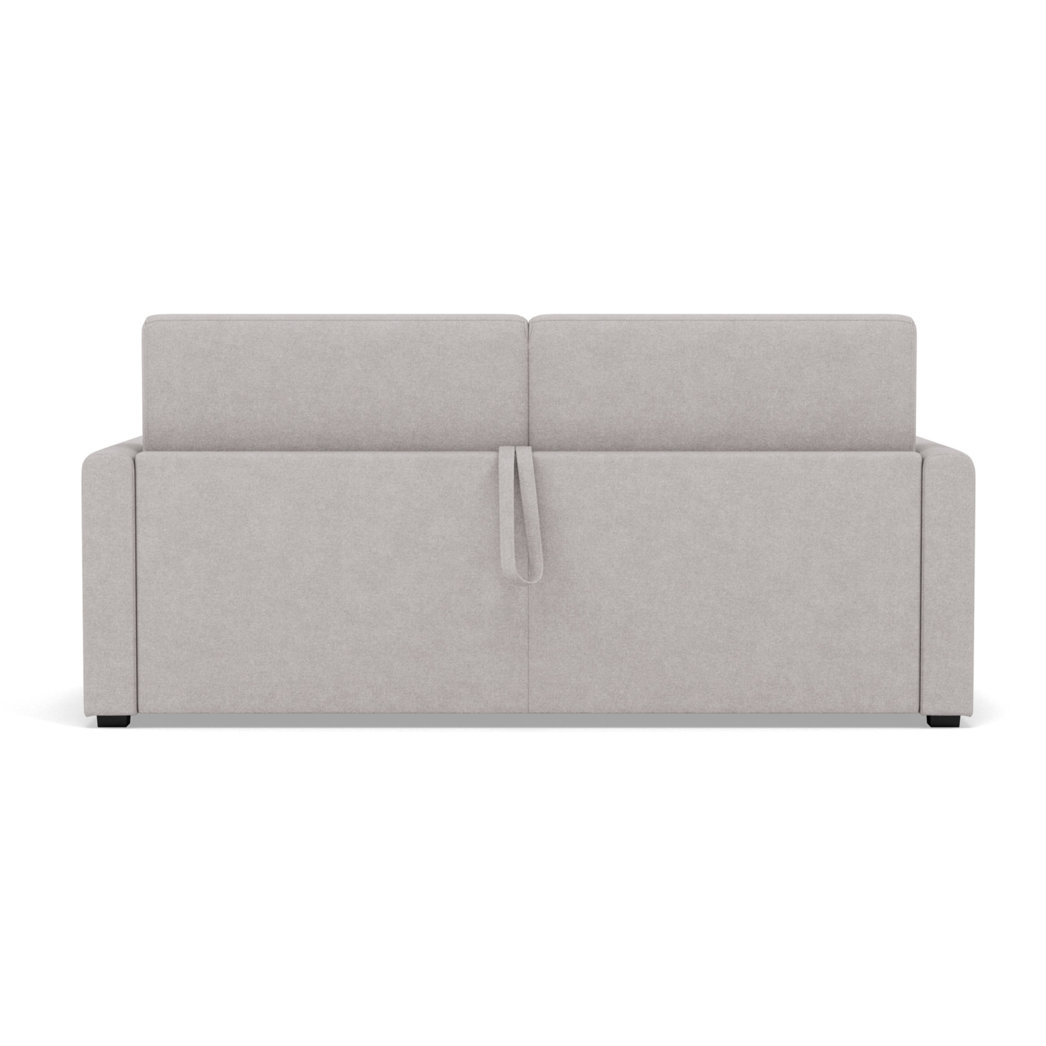 Julia - canapé 3 places convertible couchage quotidien matelas 14 cm en tissu - Gris clair