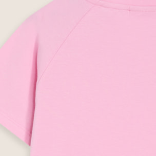 T-shirt Bambina Cropped con Logo FREDDY in Strass