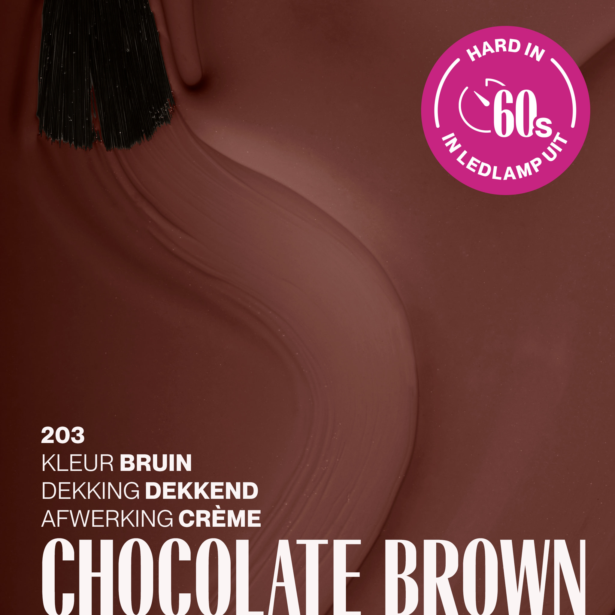 Vernis semi-permanent - 203 Chocolate Brown - 15 ml