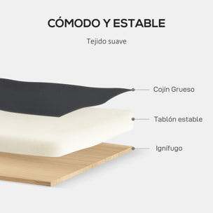 Sofá de 2 Plazas Tapizado en Cuero Sintético Sofá de Salón de 117 cm con Reposabrazos Acolchado Grueso Respaldo Acanalado y Patas de Madera para Dormitorio Sala de Estar Negro