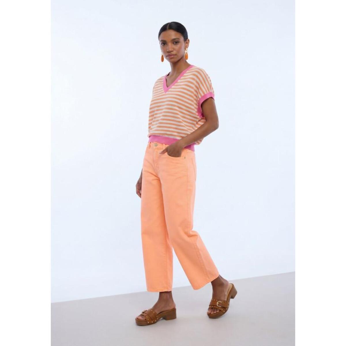 Pantaloni fluorescenti color carota