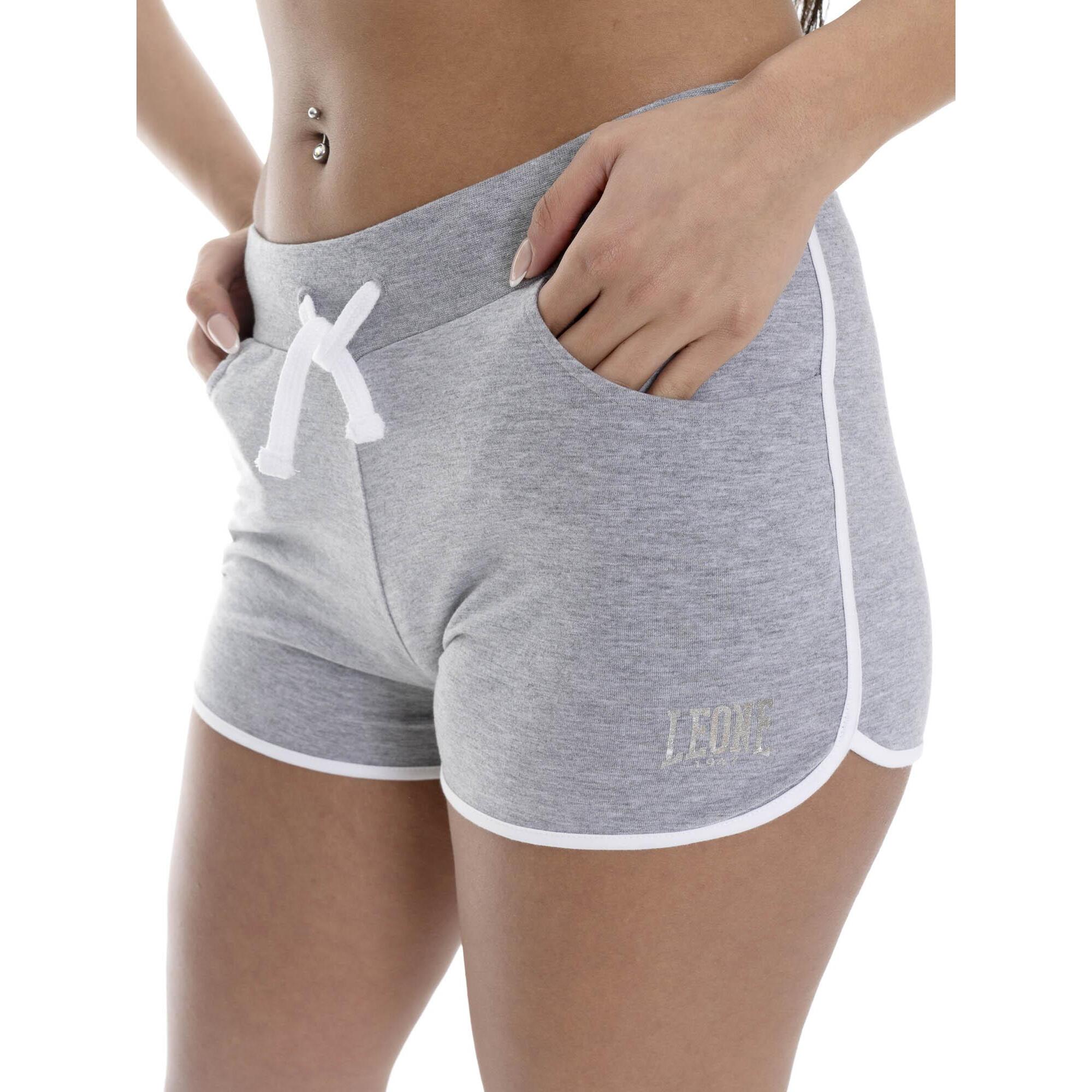 Pantaloncini da donna in cotone elasticizzato Leone Basic