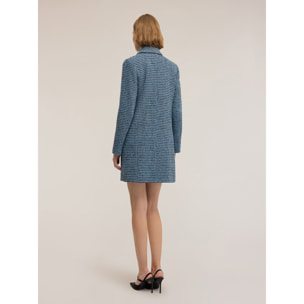 Motivi - Cappotto lungo jacquard - Ottanio