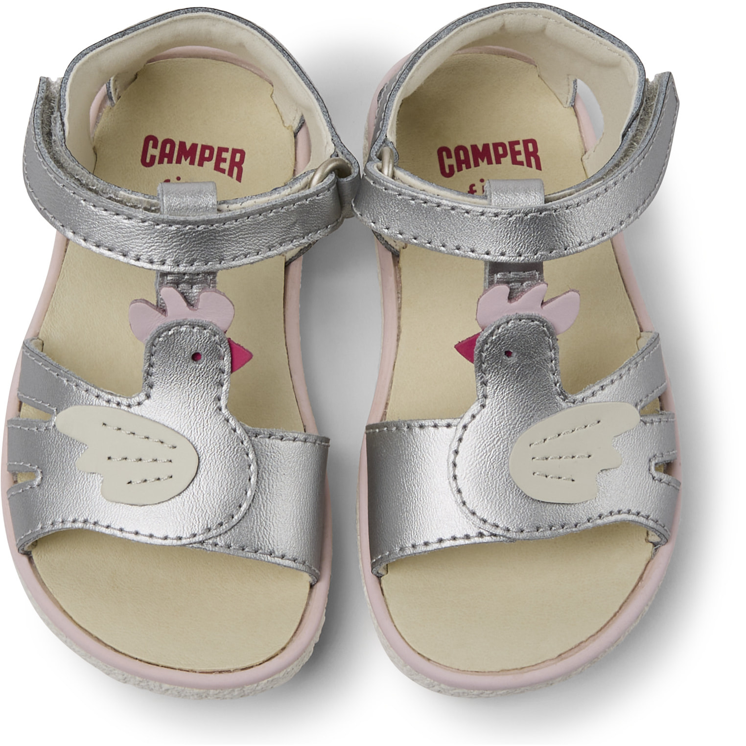 Sandalias - CAMPER Miko - Plateado - Cuero liso