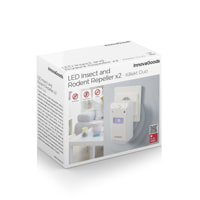 Pacchetto di 2 repellenti ultrasuoni per insetti con LED KL - bianco - 6,5x9,8x6 cm