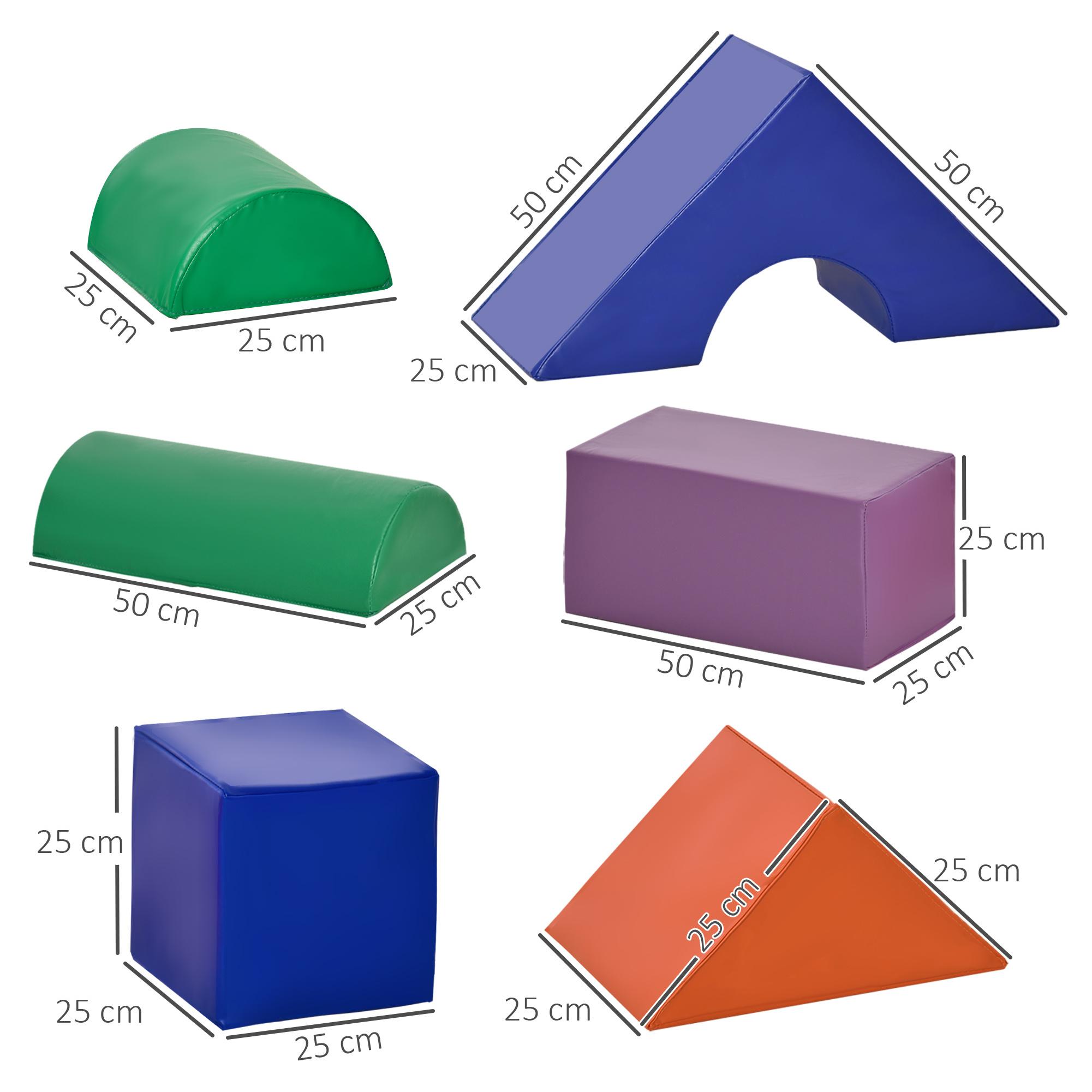 11 blocs de construction en mousse XXL - modules de motricité - jouets éducatifs - certifiés normes EN71-1-2-3 - mousse EPE revêtement PU multicolore