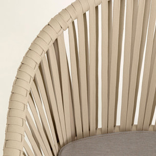 Chaise de jardin avec accoudoirs Santanyi beige Kare Design