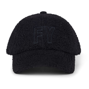 Cappellino sherpa con maxi ricamo FY tono su tono