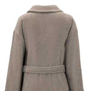 Peignoir pur coton 420 g/m² uni beige Elea chataignes