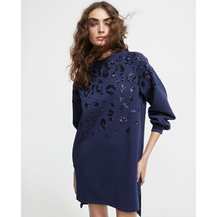 abito circolare con paillettes