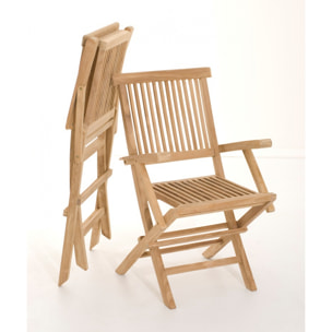 HARRIS - Ensemble de 2 fauteuils de jardin Java en bois Teck