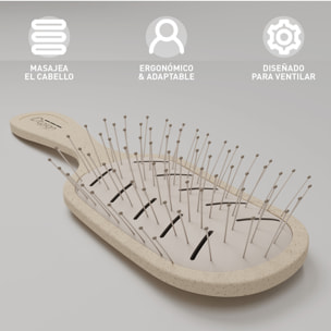 Brosse Recyclable Plate - Beige - Soies de 20 mm