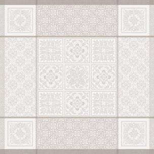 Nappe anti tache pur lin motif jacquard Harmonie beige