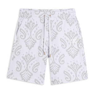 Bermuda in jersey con stampa floreale