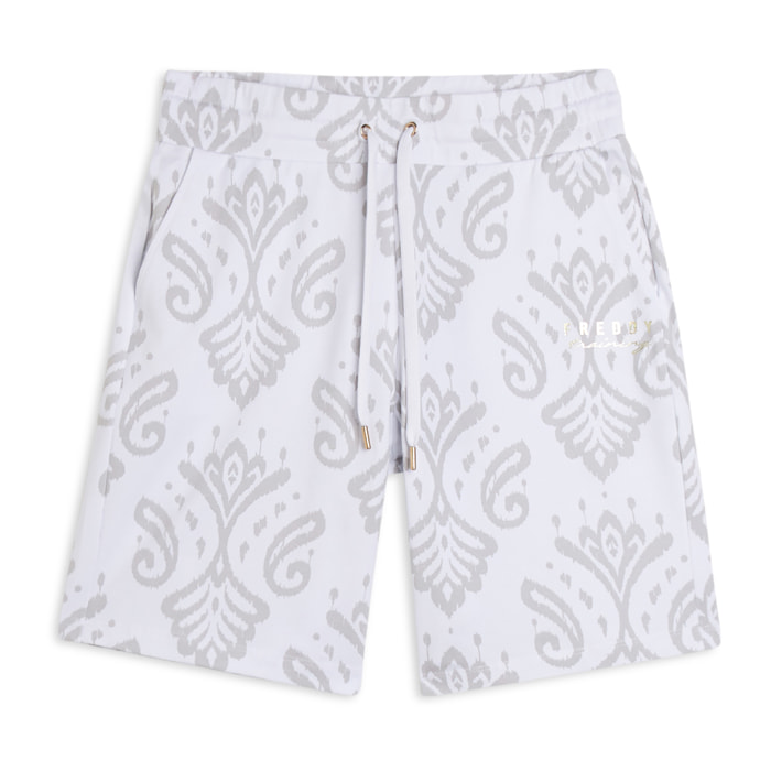 Bermuda in jersey con stampa floreale