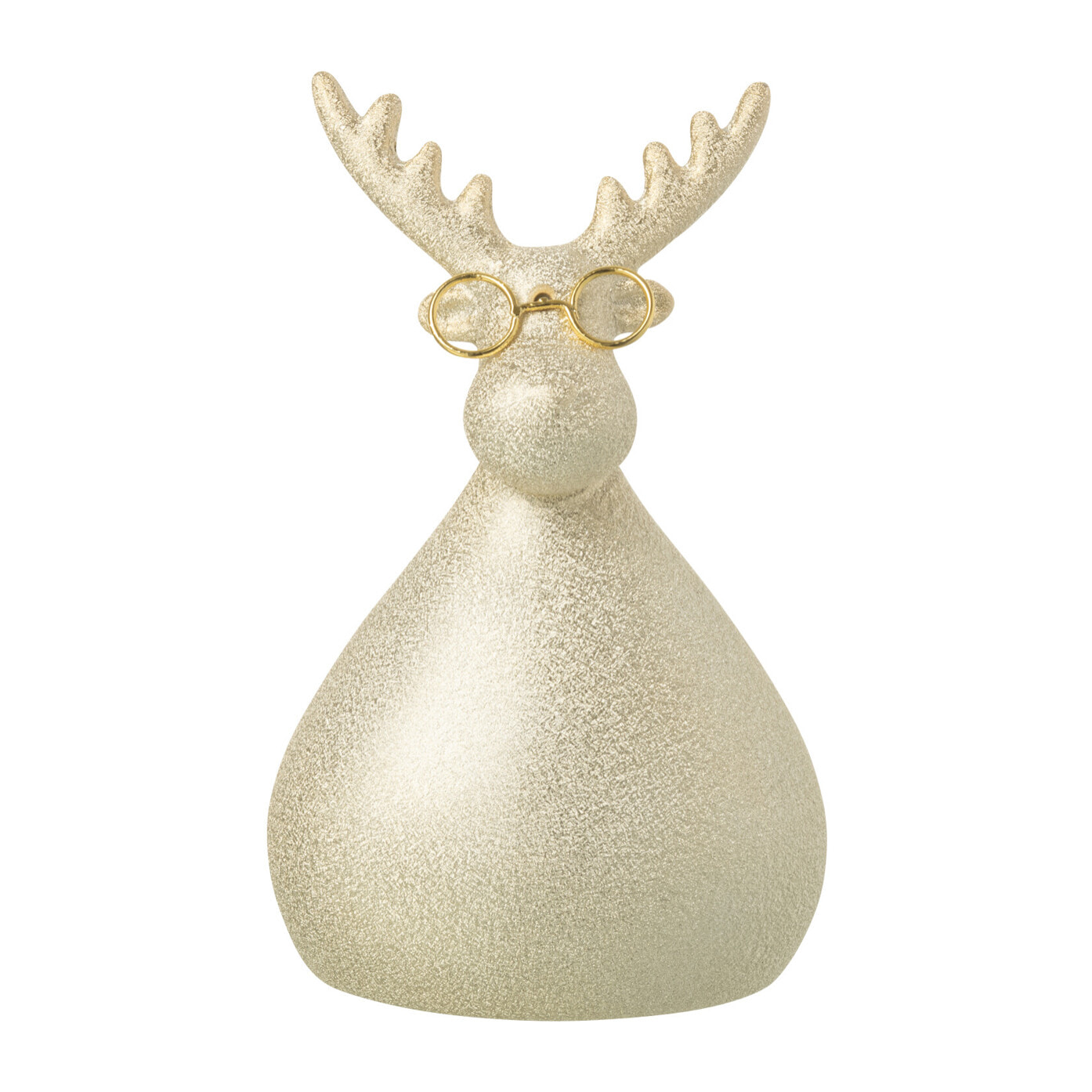 J-Line figurine Renne - porcelaine - blanc/or - small