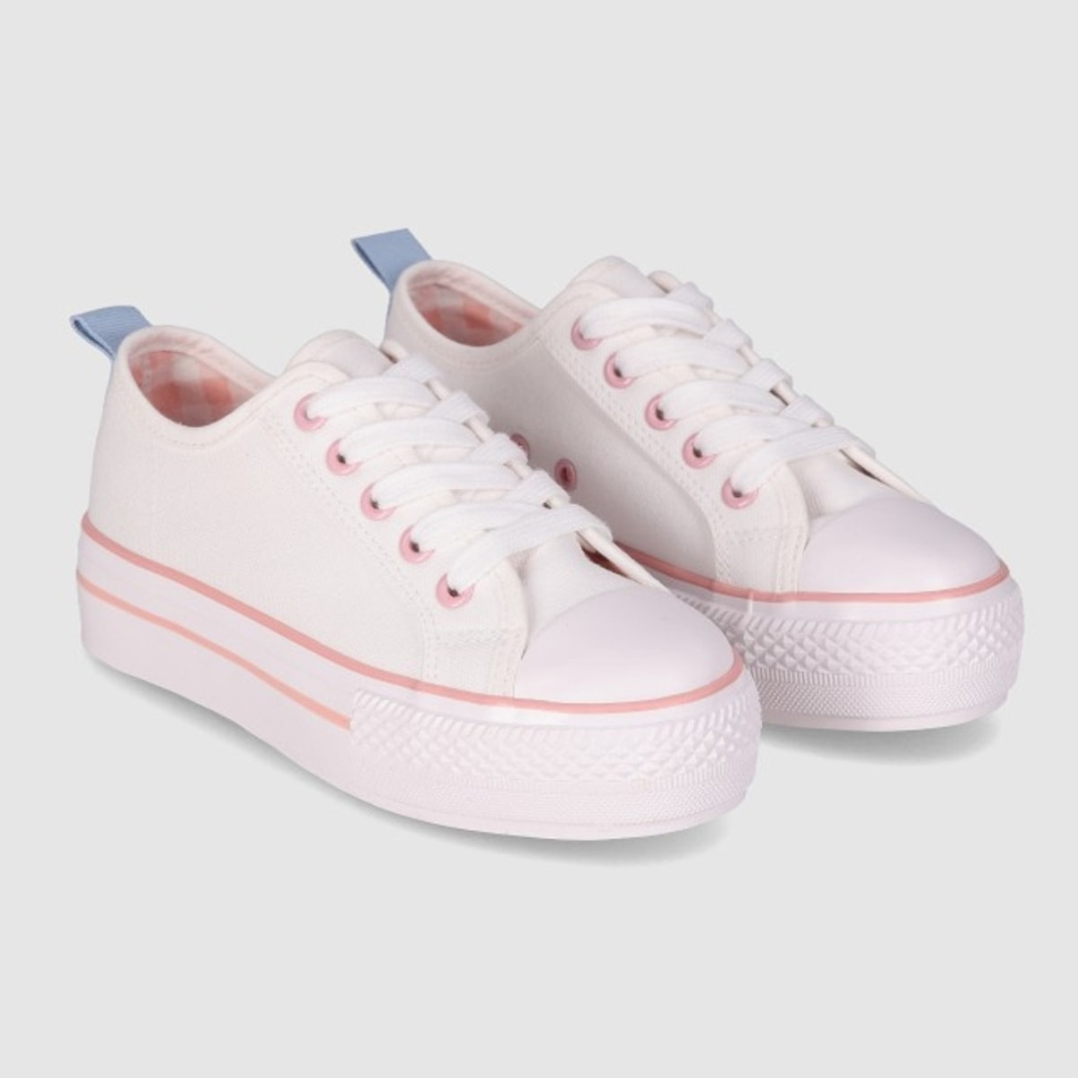 Deportivos de Tejido - Blanco - Tacón: Bajo