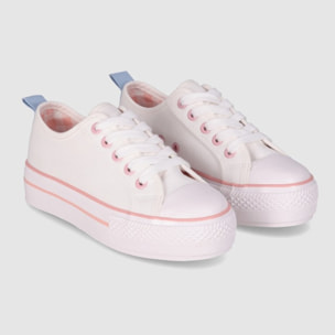 Deportivos de Tejido - Blanco - Tacón: Bajo