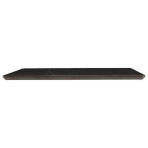 ICARE - Ensemble n°1: table bistrot 70x70cm pliable en céramique marbré noir