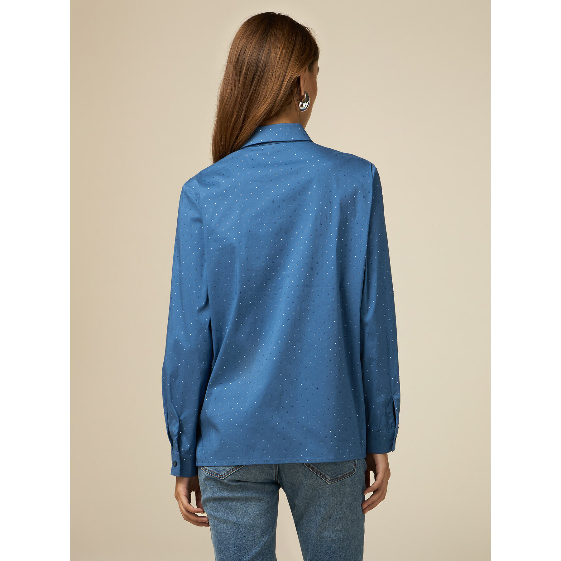 Oltre - Shirt with crystals - Azul