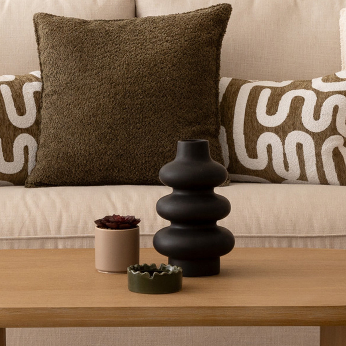 Vase céramique Clothilde noir H25cm