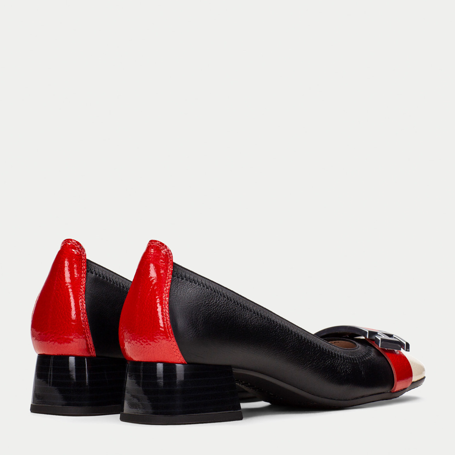 Bailarina Manila Negro milk rojo 3 cm