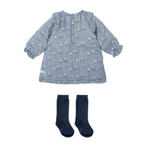 VESTIDO CON CALCETINES PORCELANA - Porcelana