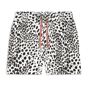 Pantaloncini animalier regular fit in french terry