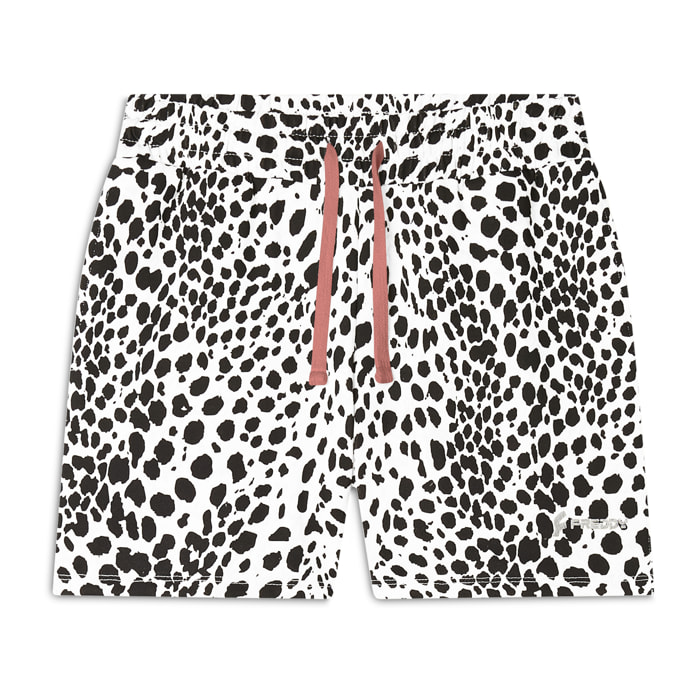 Pantaloncini animalier regular fit in french terry