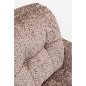 Chaise avec accoudoirs pivotante Molly taupe Kare Design