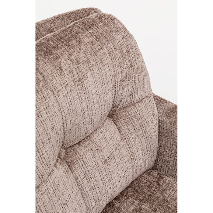 Chaise avec accoudoirs pivotante Molly taupe Kare Design