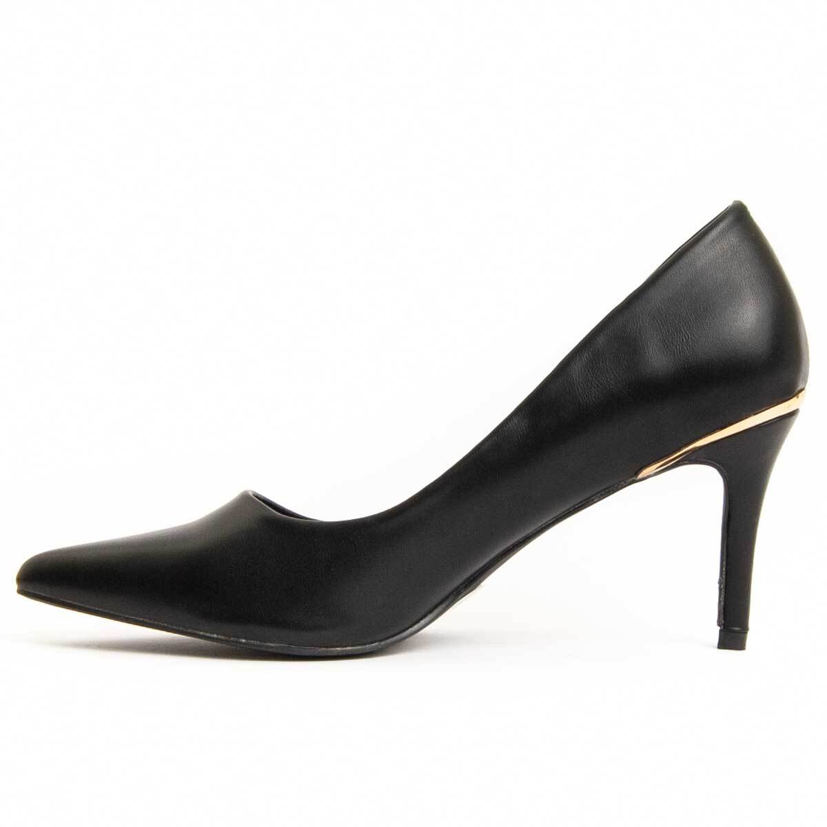 Zapato De Tacón - Negro - Altura: 6 Cm