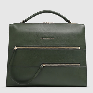 Piquadro Borsa da ufficio porta pc e porta iPad® con protezioni antiurto e anti RFID