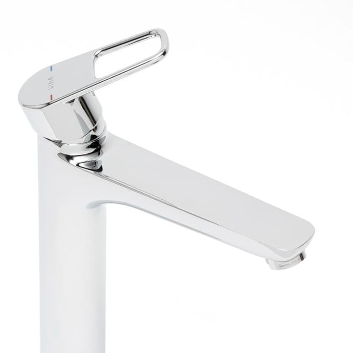 Flow mitigeur lavabo XL 29,2 cm, à levier, sans vidage, chrome (A43014)