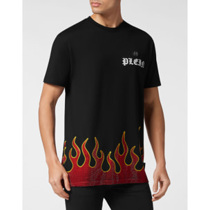PHILIPP PLEIN Camiseta de cuello redondo y manga corta FLAME