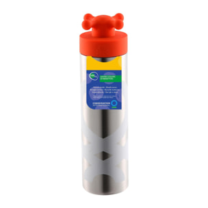 Botella de agua de doble pared 500ml acero inox con tapa rojo rainbow be