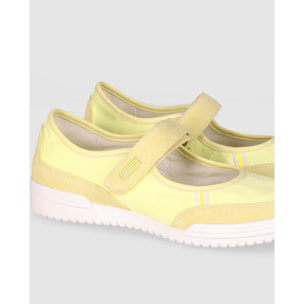 Zapatos de Tejido - Amarillo - Tacón: 1 cm