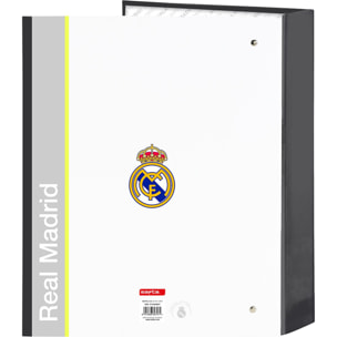 Carpeta f. 4 anillas 35mm lomo ancho real madrid equip. 25/26