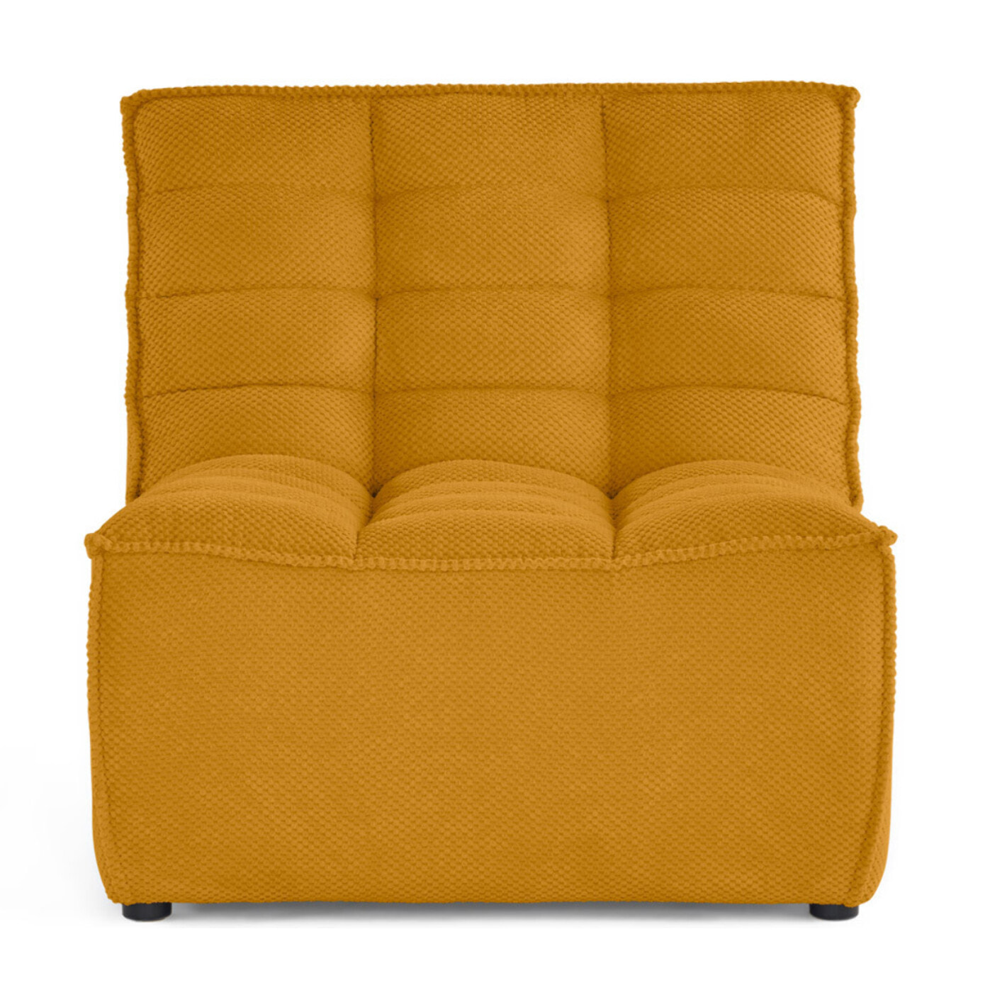 Ellie - fauteuil en velours texturé - Jaune