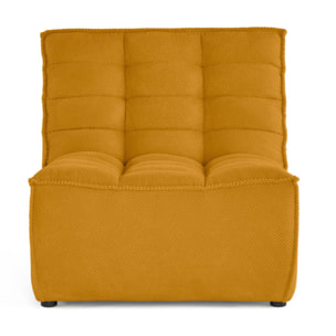Ellie - fauteuil en velours texturé - Jaune