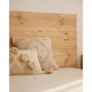 Tête de lit en bois massif ton chêne moyen en différentes tailles